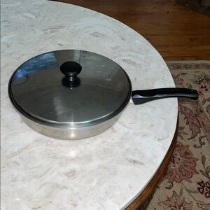 Sears Stainless Steel 11” Frying Pan with Lid